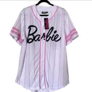 Barbie Baseball Jersey Officially Licensed #59 Pink Stripe Barbiecore Sporty NWT